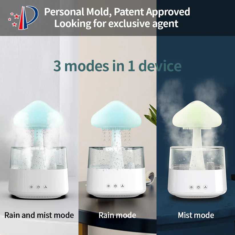 Raining Night Diffusor 2-in-1 Tischluftbefeuchter Regenwolke - Click Buy Get you will like it